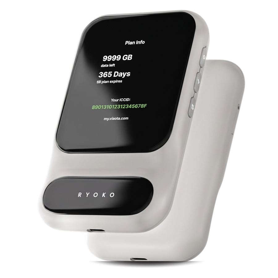 Ryoko portable WiFi router, close-up product photo